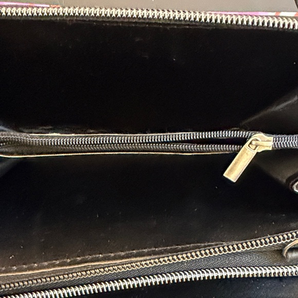 Ed Hardy Pink Tattoo Print Zip Around Wallet Love Kills Slowly Skull Tiger - Picture 6 of 10